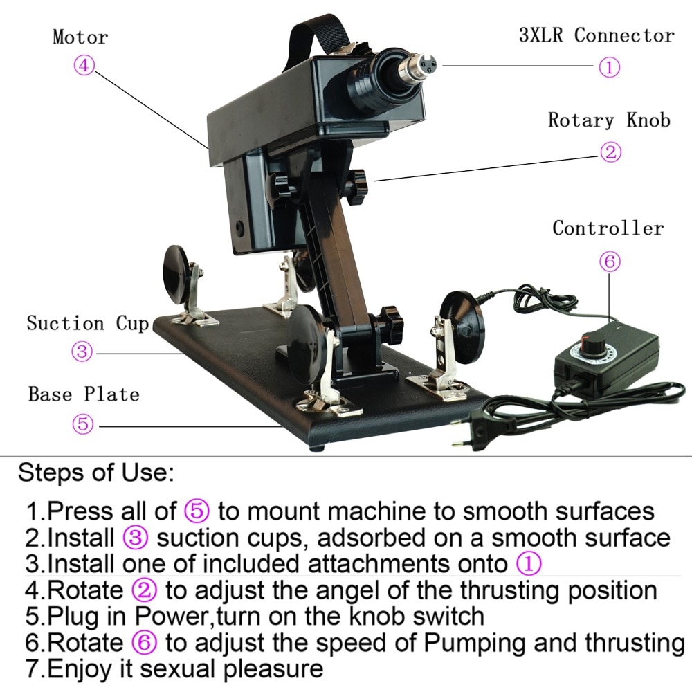 Automatic Sex Machine With Dildo Attachments Black Edition 1