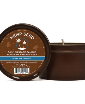 3 in 1  Round Tin Massage Candle 6.8 oz. Down the Chimney