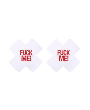 F*ck Me X/Cross Pastie - White