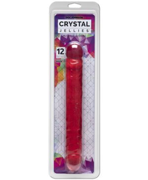 Jr. Double Dong Pink Crystal Jelly 12″