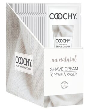15 ml Coochy Shave Cream Au Natural Display of 24 Foils