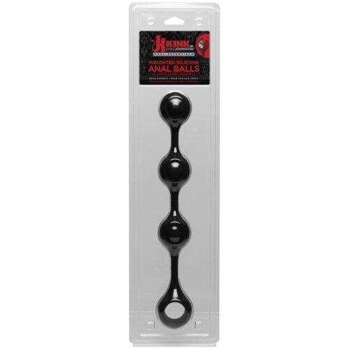 Kink Weighted Silicone Anal Balls Black