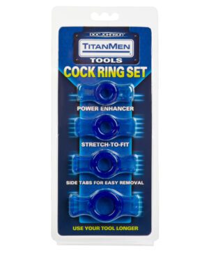 TitanMen Cock Ring Set Blue