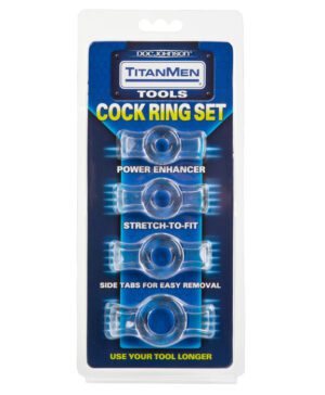 TitanMen Cock Ring Set Clear