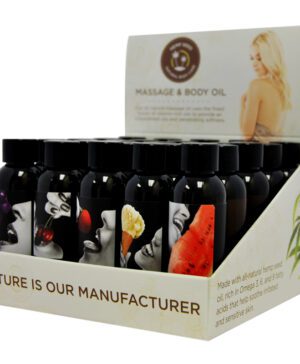 2 oz. Edible Massage Oil Display of 25