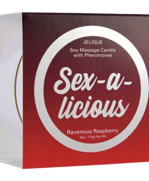 Jelique Products 4 oz Massage Candle Sex-A-Licious Ravenous Raspberry