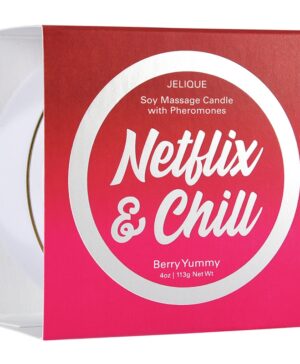 Jelique Products 4 oz Massage Candle Netflix & Chill Berry Yummy