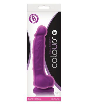 Colours Dual Density Dildo 5" - Purple