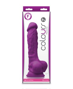Colours Pleasures Firm 7" Dildo -Purple