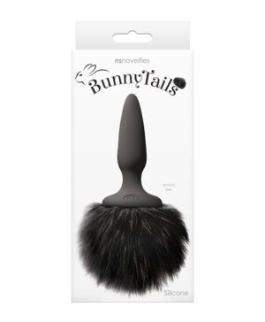 Bunny Tails Mini Black with Black Fur