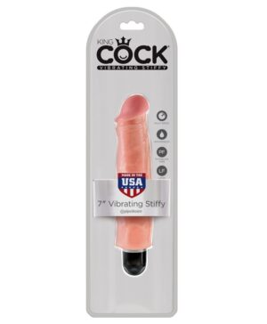 King Cock 7″ Vibrating Stiffy Beige