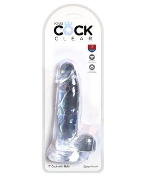 King Cock Clear 7″ Cock With Balls