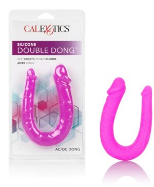 Silicone Double Dong AC DC Dong Pink