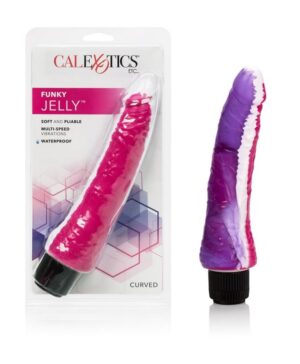 Funky Jelly Vibrator Pink Purple
