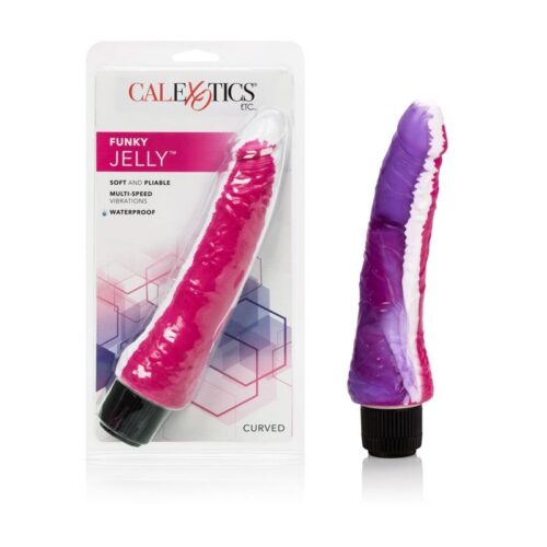 Funky Jelly Vibrator Pink Purple