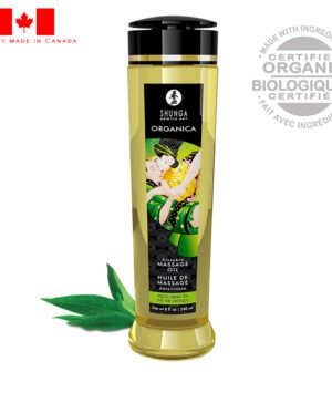 Shunga 8 oz. Organica Massage Oil Green Tea