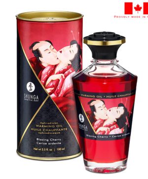 Shunga Warming Massage Oil 100 ml Cherry