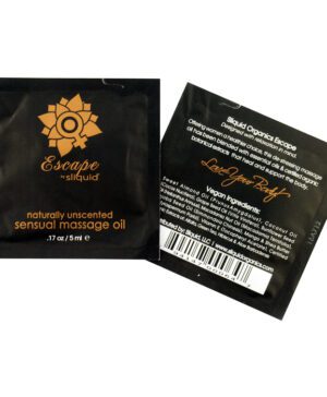 .17 oz Sliquid Organics Massage Oil Pillow Pac Escape Natural U