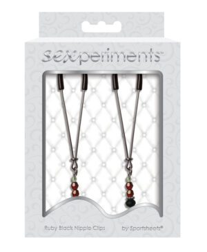 Sexperiments Ruby Black Nipple Clips