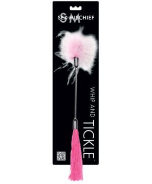 Sex and Mischief Whip & Tickler Pink White
