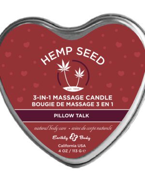 4.7 oz. Heart Tin Edible Massage Candle Pillow Talk