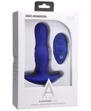 A-Play Expander Silicone Anal Plug Royal Blue