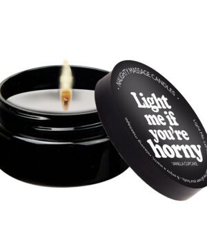 2 oz Massage Candle “Light Me If You’re Horny” Vanilla Crème