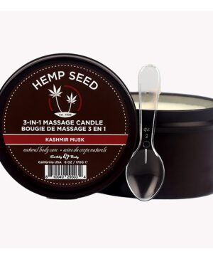 3 in 1  Round Tin Massage Candle 6.8 oz. Kashmir Musk