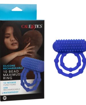 Rechargeable 10 Beaded Silicone Maximus Ring