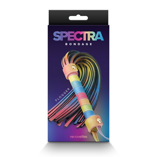 Spectra Bondage Flogger - Rainbow