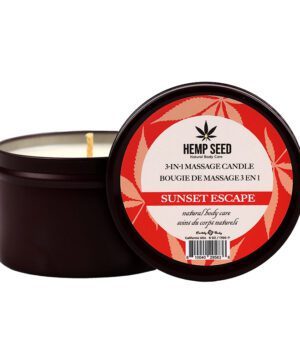 3 in 1  Round Massage Candle 6 oz. Sunset Escape