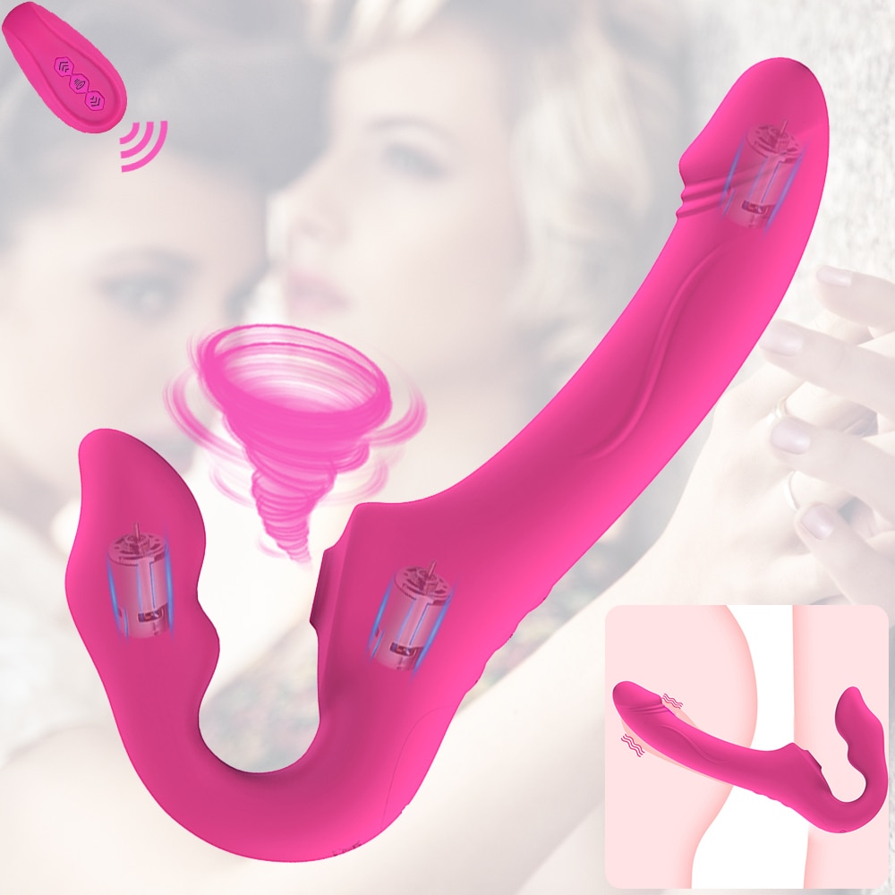 Clitoral G-spot Vibe with Dildo/Strapon and remote control 1