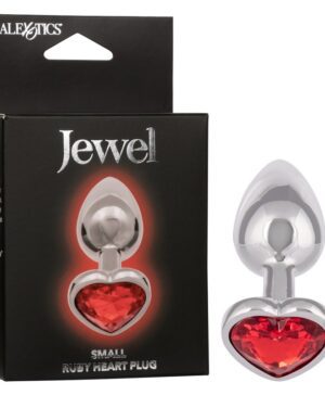 Jewel Ruby Heart Plug Small