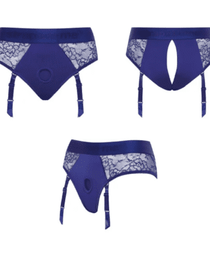 HARNESS LINGERIE DIVA - L - NIGHT BLUE