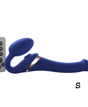 MULTI ORGASM BENDABLE STRAP-ON - S - NIGHT BLUE