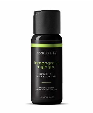 4 oz Sensual Massage Oil Lemongrass & Ginger