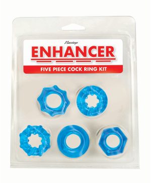 Enhancer 5 Piece Cockring Set Blue
