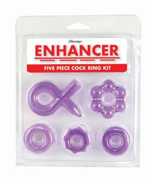 Enhancer 5 Piece Cockring Set Purple